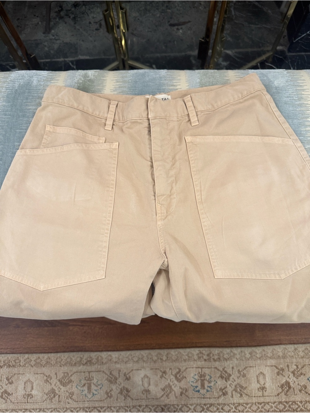 Nili Lotan Cotton Shon Pant in Rock Khaki - Picture 9 of 16